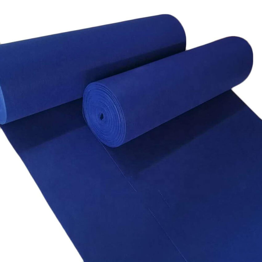 Blue event carpet